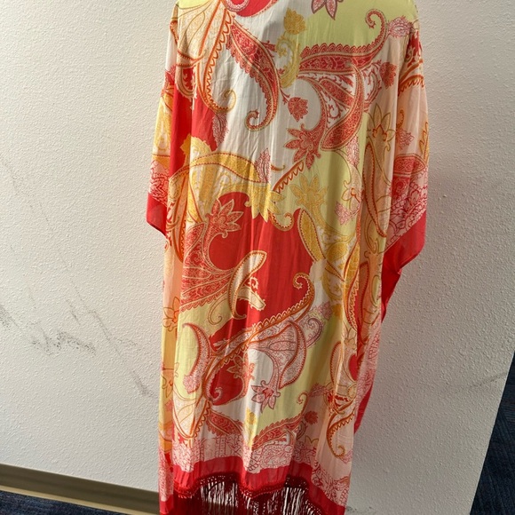 Chico's Warm Multi-Color Paisley Ruana nwt - Picture 4 of 8